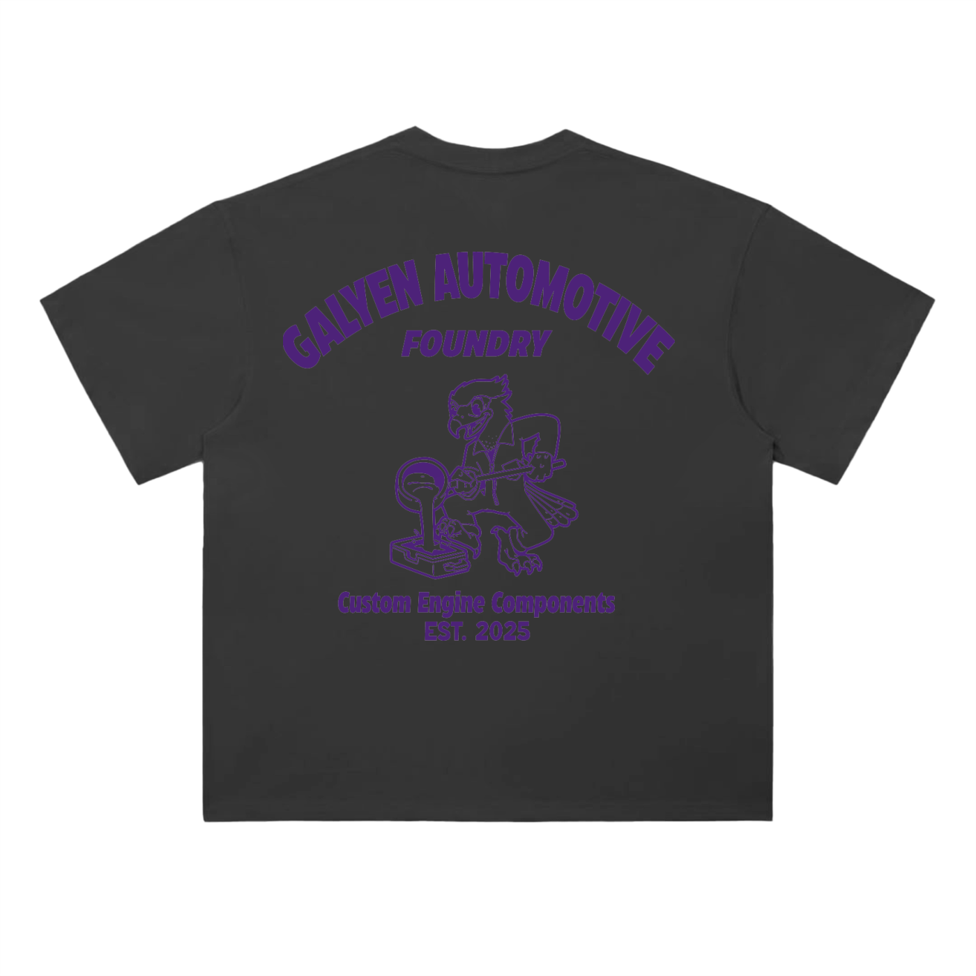 Two-Sided Foundry Drop Shoulder Cotton T-Shirt