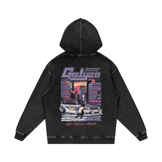 Cyberpunk AE71 Snow Washed Loose Cotton Hoodie