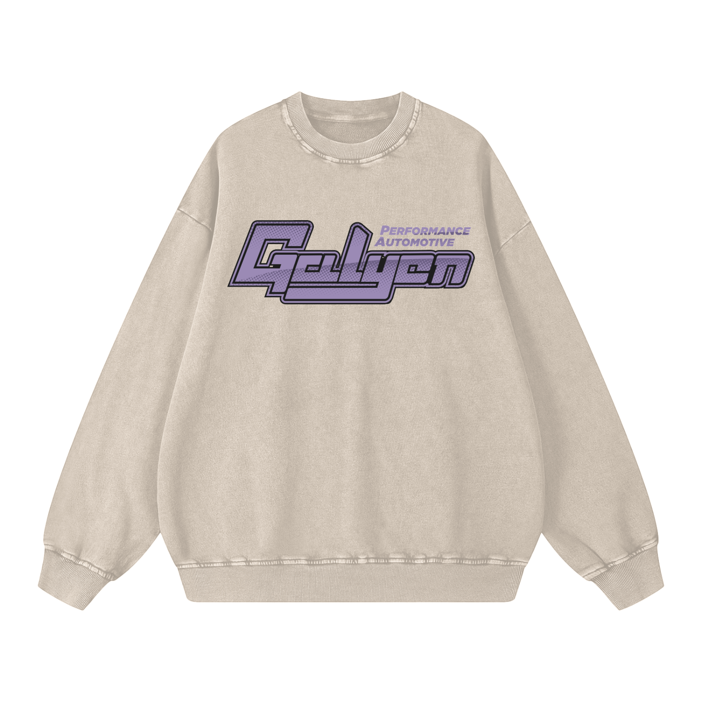 Cyberpunk AE71 Snow Washed Oversized Crewneck