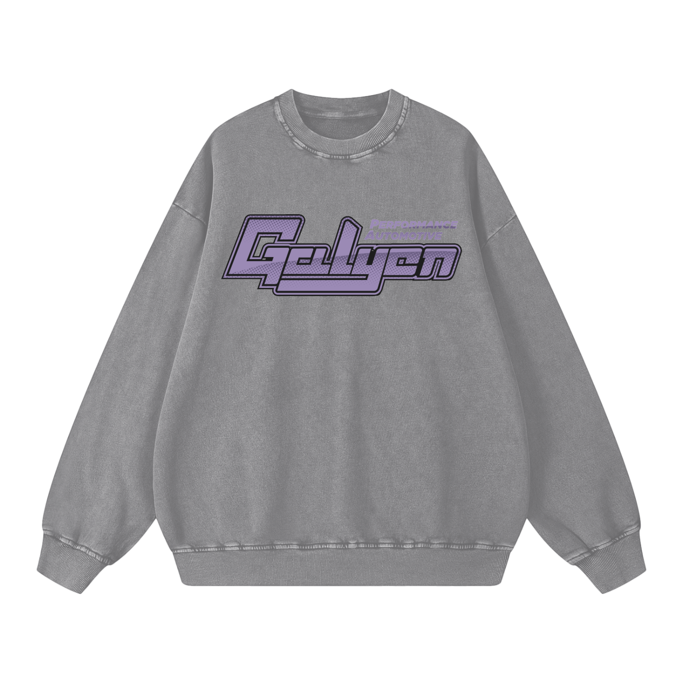 Cyberpunk AE71 Snow Washed Oversized Crewneck